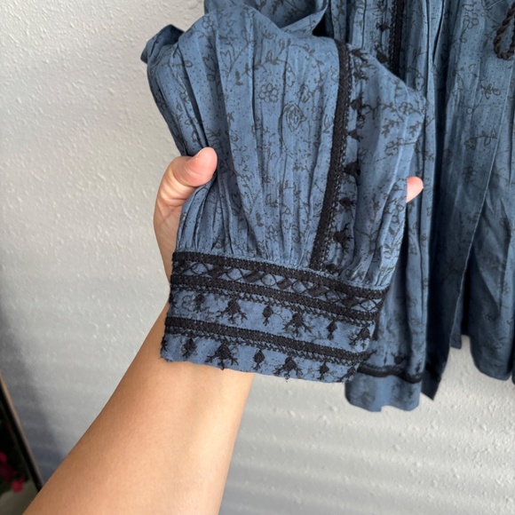 Free People Twilight Folk Jacket Tie Front Topper - Size Medium - Picture 5 of 9